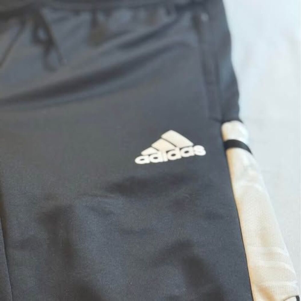 Adidas Brand, Black & White Drawstring Athletic Pants, Boys Large, Kids Clothing - Picture 5 of 10
